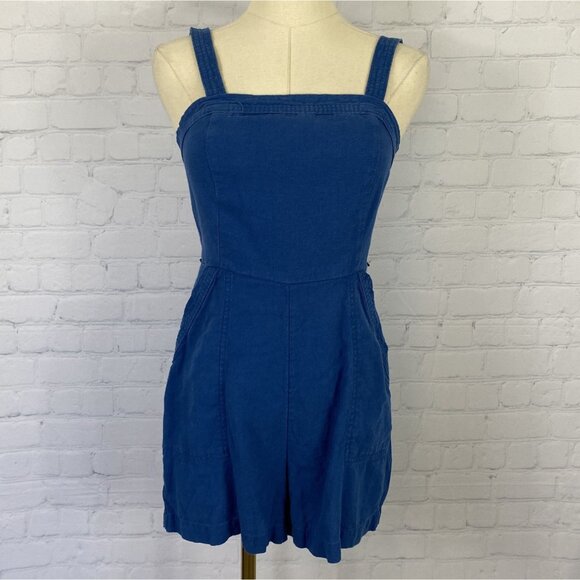 ⭐ 3/$15 Old Navy XS Cobalt Blue Cami Romper With Pockets - Picture 1 of 11